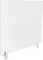 PlexiDirect Kantoorscherm | 600x650x3mm | Wandklem SINO Aluminium Wit
