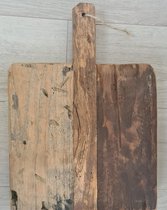 serveerplank - serveerplateau - broodplank - oud hout - industrieel - vierkant - klein