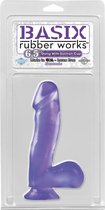 6.5" Dong with Suction Cup - Purple - Realistic Dildos