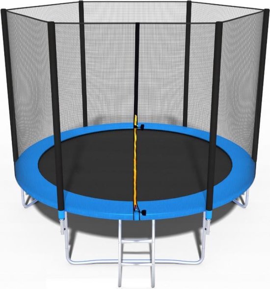 Trampoline met Veiligheidsnet & Ladder - Blauw - 244 cm - Ritor