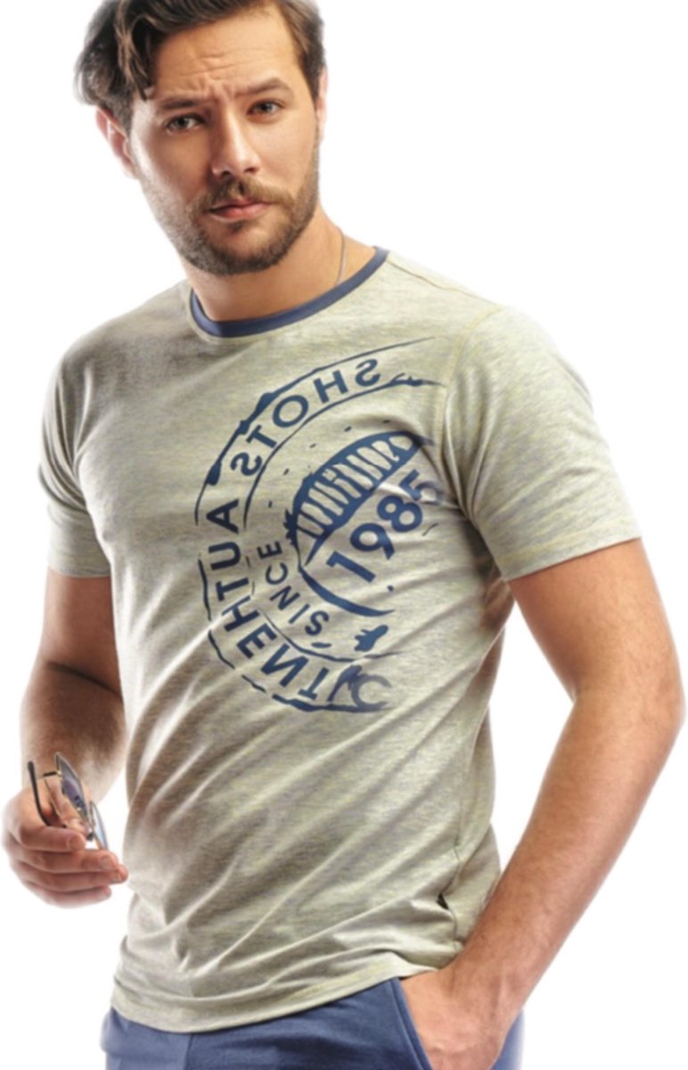 Embrator mannen T-shirt Shots Authentic staalblauw maat XXL