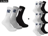 New York Yankees - 12-Pack Crew Socks - 12 Paar Sokken - 35 - 38 - Grijs/Wit/Zwart