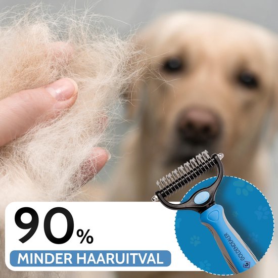 Groomi Tool Voor Dieren - Borstel Voor Het Verwijderen Van Klitten En Ondervacht Vachtborstel Voor Katten Honden En Paarden Ontklitkam Voor Huisdieren Verzorgingsaccessoire Verharing Zwart