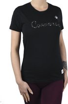 Converse Essentials Leopard Tee 10005616-A01, Vrouwen, Zwart, T-shirt, maat: L EU