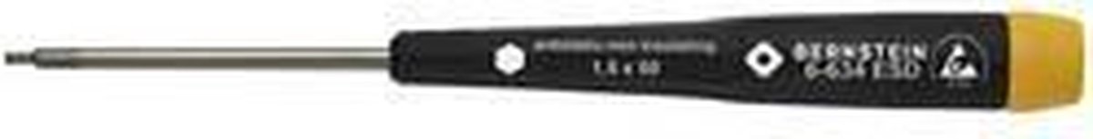 BERNSTEIN Tools for Electronics ESD Inbusschroevendraaier Sleutelbreedte (metrisch): 1.5 mm Koplengte: 50 mm Afmeting,