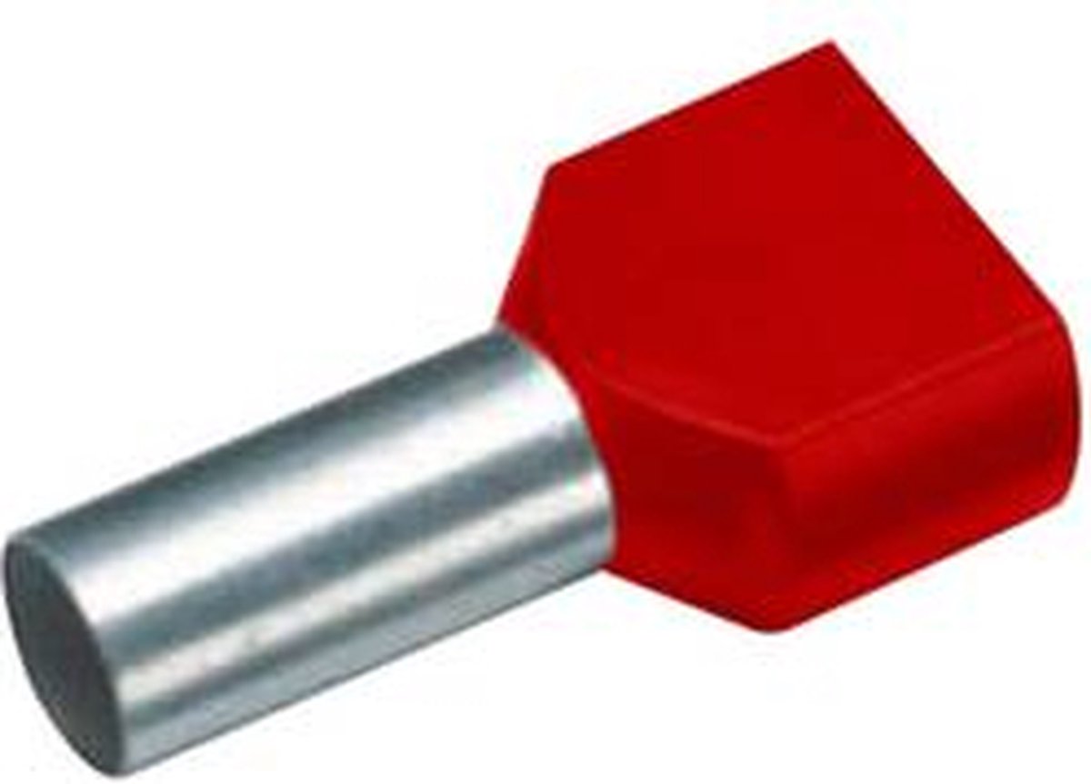 Cimco 18 2440 Dubbele adereindhulzen 1.50 mm² Deels geïsoleerd Rood 100 stuk(s)