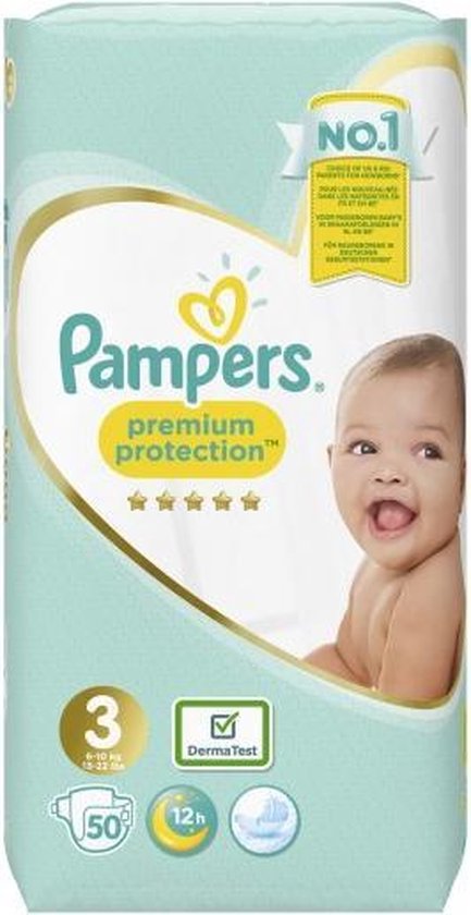 Pampers Premium Protection Luiers Maat 3 - 50 Luiers | bol.com