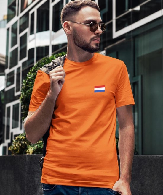 Oranje EK WK & Koningsdag T-Shirt Nederlandse Vlag (HEREN - MAAT S) | Oranje  Kleding &... | bol.com
