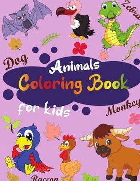 animals coloring book for kids. - cover