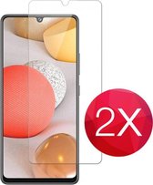 2X Screen protector - Tempered glass screenprotector voor Samsung Galaxy A72  -  Glasplaatje voor telefoon - Screen cover - 2 PACK