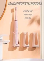 Elektrische tandenborstelhouder - ROZE 1 stuk - Flexibele Siliconen - hangend aan de muur zonder boren - geschikt voor Oral-b & Philips sonicare - toothbrush holder