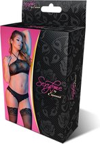 Halter Bandeau & Panty Set - Black - S/M - Lingerie For Her - 2 Pcs Set