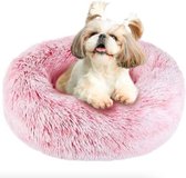 Donut hondenkussen | Roze | 60 cm | Geschikt voor dieren van tot ongeveer 45 cm | Hondenmand | Zacht, pluche en fluffy | Voor katten en honden, of andere huisdieren | By You-Home.nl