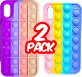 Ultrasativa® Apple iPhone X Pop It Hoesje - 2 Pack - P & C