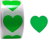 Sluitsticker - Sluitzegel – Groen / hart / hartje | Trouwkaart - Geboortekaart - Envelop | Harten | Envelop stickers | Cadeau - Gift - Cadeauzakje - Traktatie | Chique inpakken | H