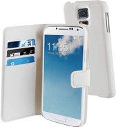 muvit Samsung Galaxy S5 Magnetic Wallet Stand Case met 3 kaartsloten - Wit