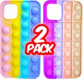 Ultrasativa® Apple iPhone 11 Pop It Hoesje -  2 Pack - C & P