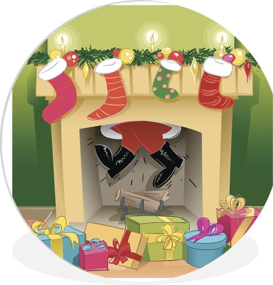 Toile Murale Avec Motif Père Noël Et Papier Toilette