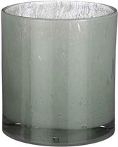Vase Cylindre Estelle Mica Decorations - H18,5 x Ø17 cm - Verre recyclé - Vert clair
