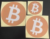 Bitcoin stickers 3 stuks