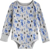 Coolibar - UV-werende romper voor baby's - LumaLeo Bodysuit - Grijs luipaard - maat 68cm