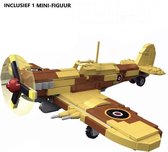 E07 - Britse Supermarine Spitfire - 476 onderdelen en 1 piloot - WW2 Bouwstenen - Lego fit - WW2 - Soldaten - Militair - Tank - Army - Bouwstenen - Wapens - Geweren - Brick - Tweed