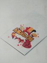 Tattoo Belgische Pop Art 8.6x9.6cm