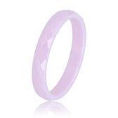 My Bendel - Keramieke lila dames ring facet geslepen - Keramische, onbreekbare, mooie lila dames ring - Verkleurt niet - Met luxe cadeauverpakking