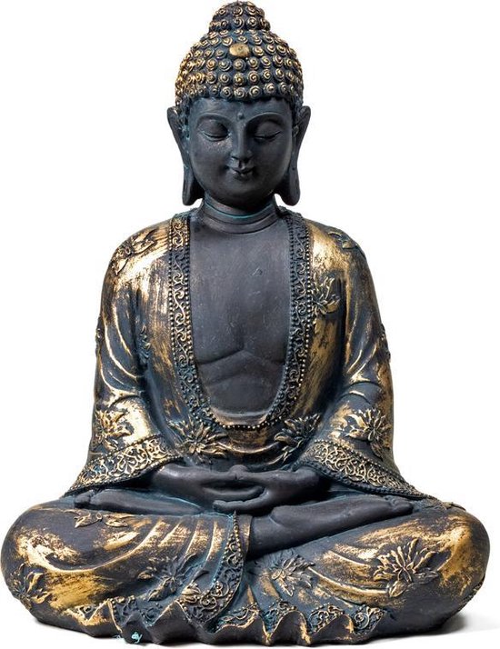 Meditatie Boeddha antieke finish Japan - 19x12x24 - 440 - Polyresin |  bol.com