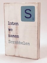 Tekstblok 10x15 2 cm dik Scrabbelen