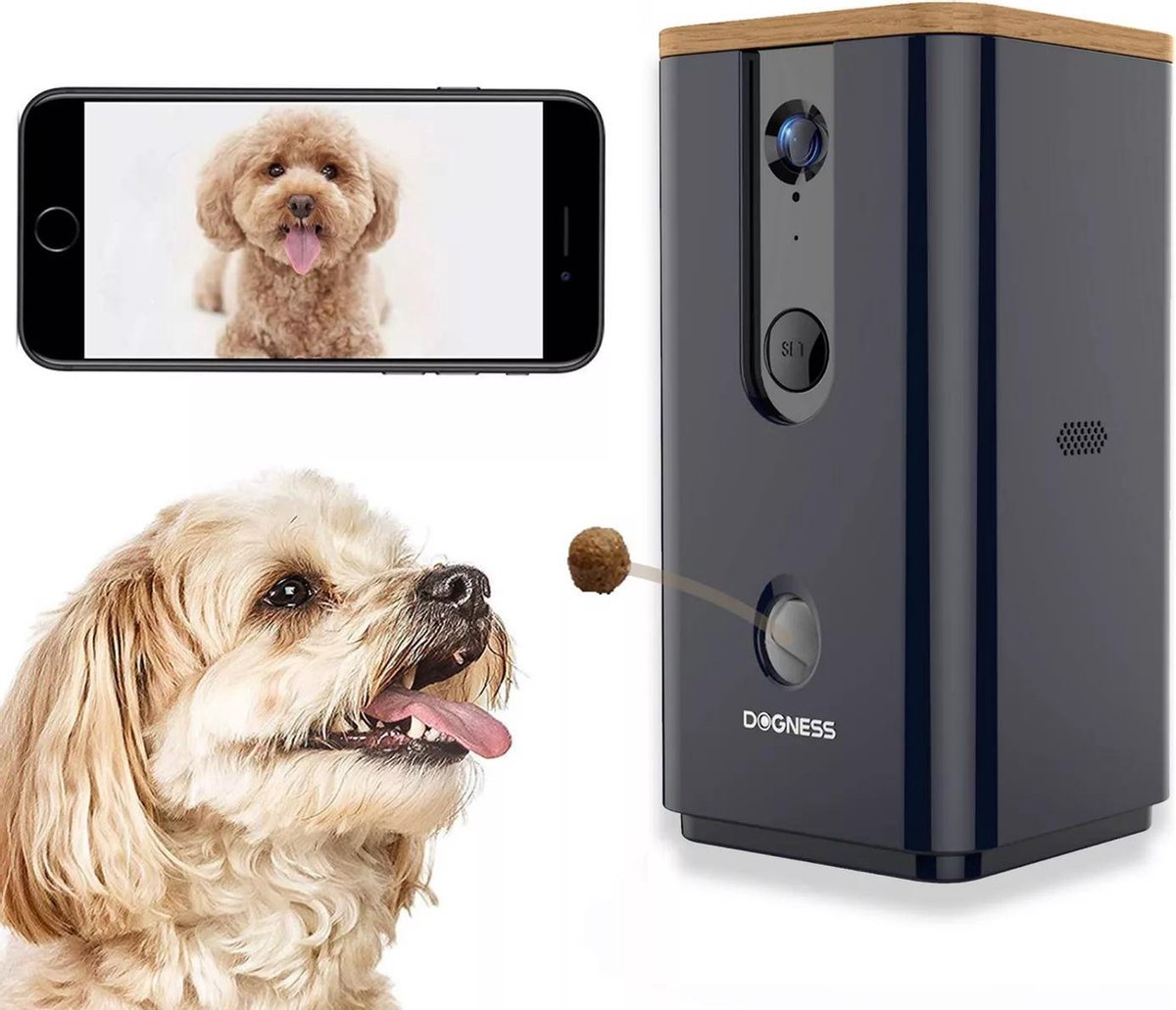 Dogness Interactief voerautomaat snackuitgave / treat dispenser voor honden en katten 165 night v