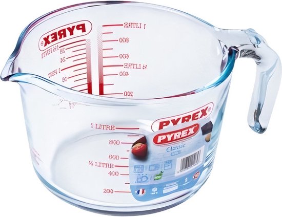 Pyrex Prep&Store Px Bol Doseur Verre Borosilicate Transparent (23 x 15 x  6,5 cm - 1,1 l)