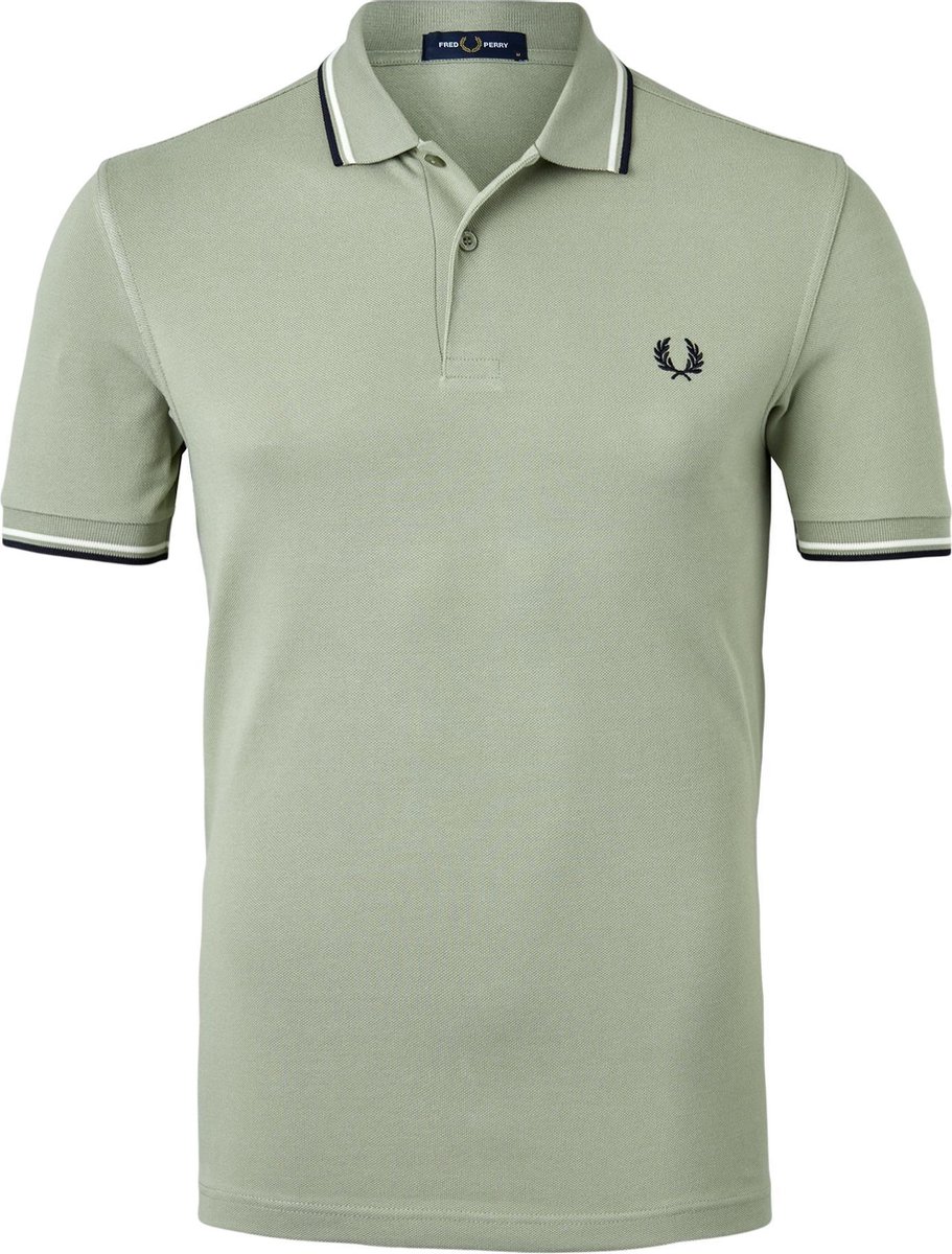 Fred Perry M3600 polo twin tipped shirt - Seagrass - Maat: 3XL