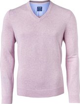 OLYMP modern fit trui katoen - V-hals - roze -  Maat: 4XL