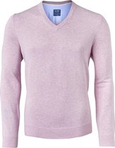 OLYMP modern fit trui katoen - V-hals - roze -  Maat: XL