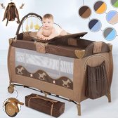 Pippa Design baby reisbed incl matras - donkerbruin