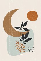 Poster Sun and moon  13x18 cm