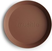 Mushie bord rond - Kleur Caramel - Set van 2 - Kinderservies
