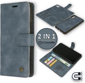 Casemania Hoesje Geschikt voor Apple iPhone X & XS Shadow Gray - 2 in 1 Magnetic Book Case