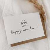 HAPPY NEW HOME - kaartjes om te versturen - kaartenset - kaartjes blanco - kaartjes met tekst