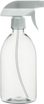 Lege plastic fles 500 ml PET transparant - met witte spraykop - set van 10 stuks - navulbaar - Leeg