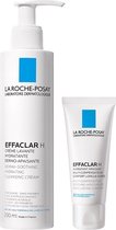 Routine La Roche-Posay Effaclar H wascrème en dagcrème - 2 stuks