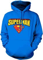 DC Comics Superman Hoodie/trui -S- Blockletter Logo Blauw