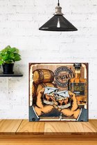 3d Hout Retro Poster Pure Rye Whisky