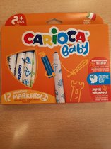 Stiften babystiften Carioca dik 12 stuks assortiment voor kinderen vanaf 2 jaar