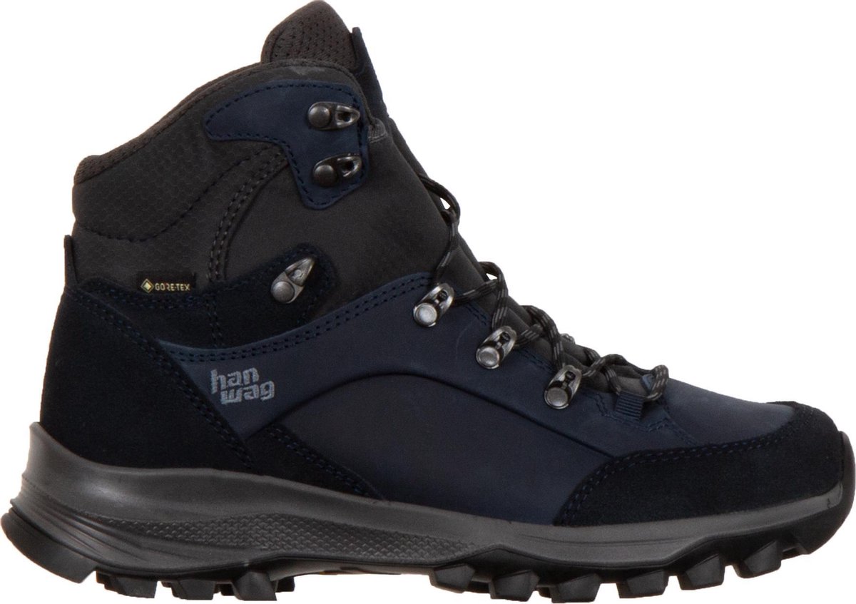 Hanwag Banks Lady GTX Wandelschoenen Dames Asphalt 37.5 Marineblauw