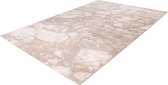 Lalee Marmaris Vloerkleed Superzacht Shiny 3D effect Marmerlook betonlook Tapijt laag polig Karpet maat 160x230 cm beige