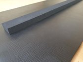 Yoga mat natuurrubber extra lang en dik zwart 9mm