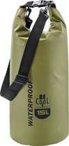 BE CooL TUBE Cooler Bag 15 Ltr Green | koeltas | Coolingbag | zeiltas | beachtas | luchtdicht | waterdicht | Groen
