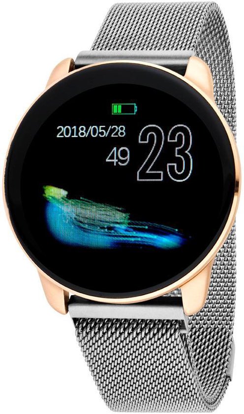 Nowley 21-2033-0-2 smartwatch 40 mm rosé incl. donker grijze stalen band